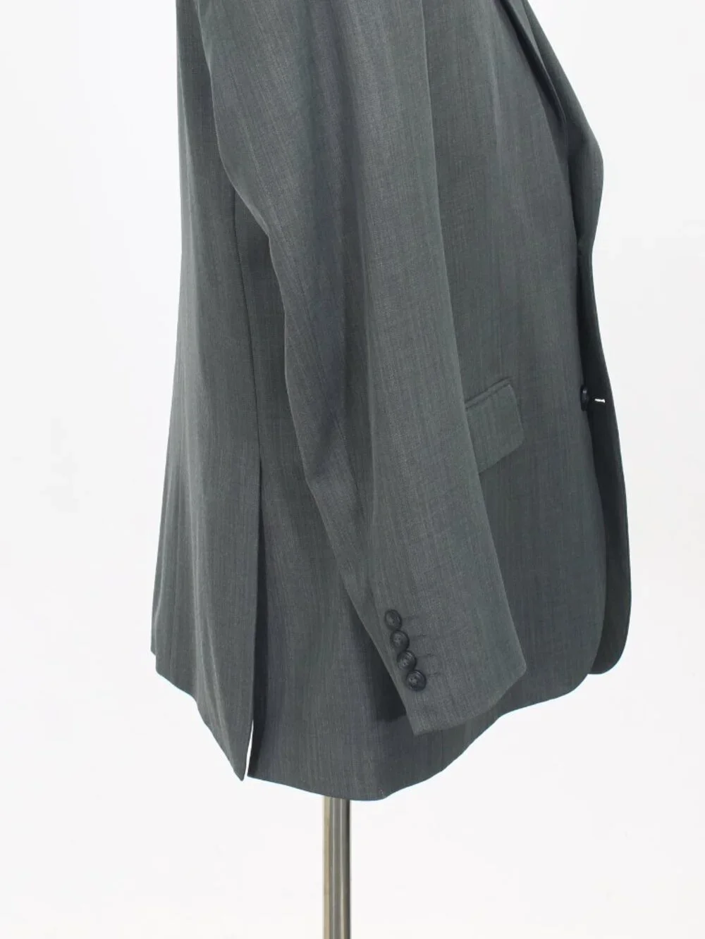Haggar 44L 36x31 Gray Full Suit 2-Button Solid R964